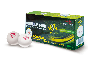 DOUBLE FISH 40+ 2*, 10 мячей в упаковке, белые.